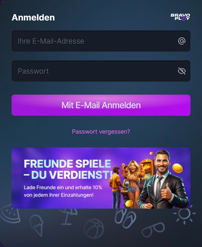 login Registrierung Schritt zwei Name Geburtsdatum Telefon