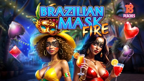 Brazilian Mask Fire Karnevalsmasken Cocktails Kartenfarben